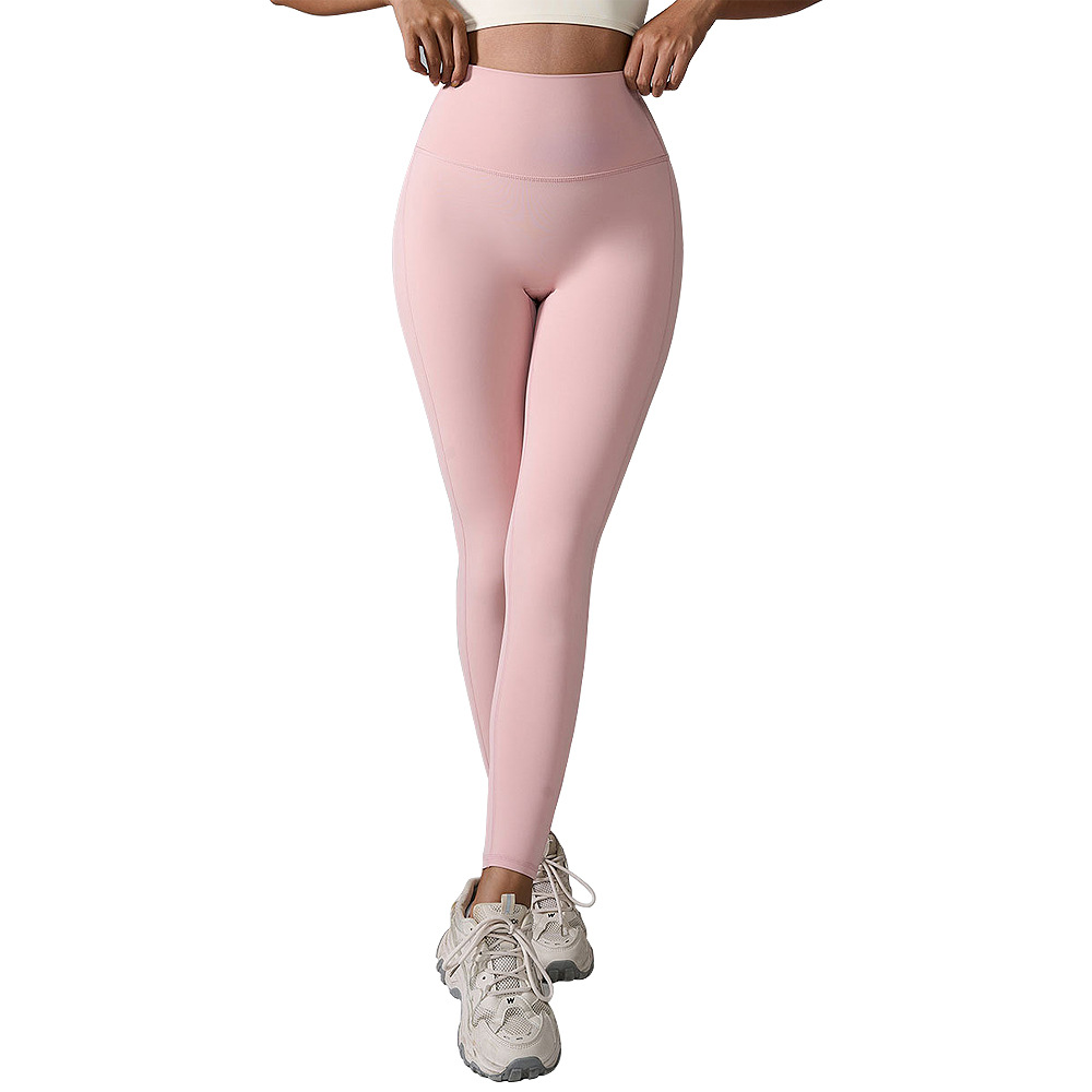 2024 Amazonas Europa y los Estados Unidos brillante desnudo sensación apretado pantalon de elevación de cadera nueve puntos base de pantalones