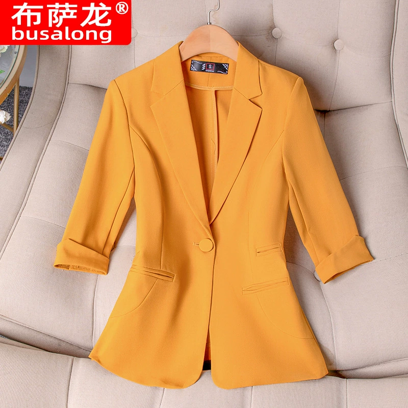 2025 новый Busa Ron busalong женский средний рукав профессиональный маленький костюм, женское одиночное пальто, комбинезон 1883