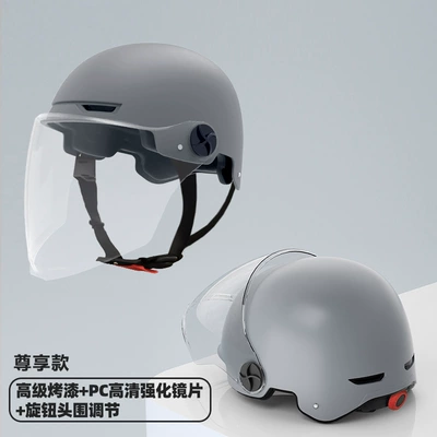 Motosiklet kaskı (dəbilqə) Car Helmet Wholesale - 3c-baking-paint-frosted-grey-long-lens-premium