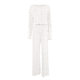 Autumn 2024 Casual Cardigan Knitted Long Sleeve Trousers Pajamas Women's Flower Printed Simple Home Clothes Wholesale