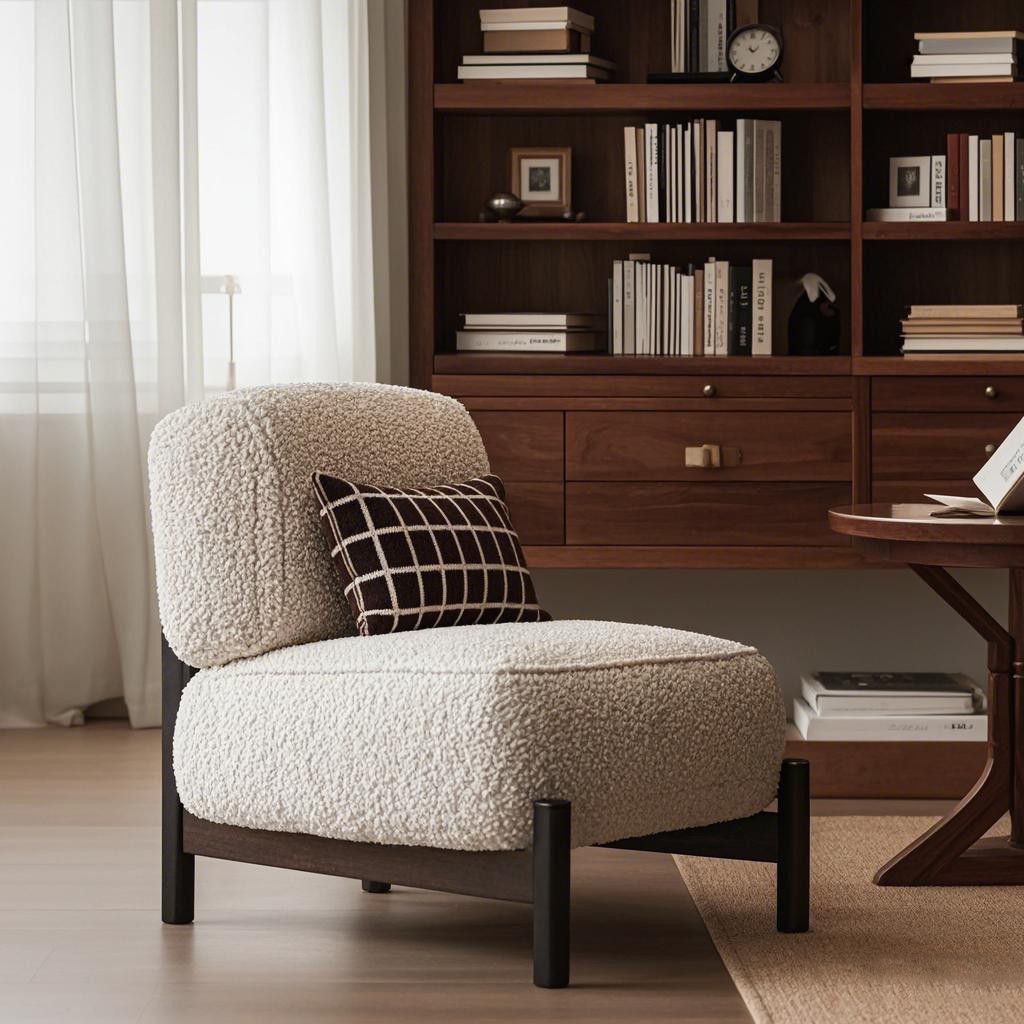 Cream minimalistic design sofa, high-quality style 4