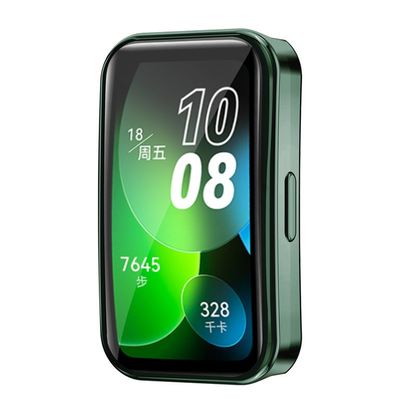 Aplicable a Huawei pulsera banda 8 NFC funda protectora Huawei pulsera 8 electrochapado TPU todo incluido resistente a la caída caso