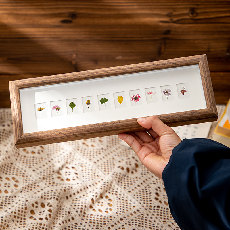 Creative Plant Handmade 610 Grids Photo Frame Table Shell Conch DIY Handmade Wooden Picture Frame Wall Hanging Embossed Frame