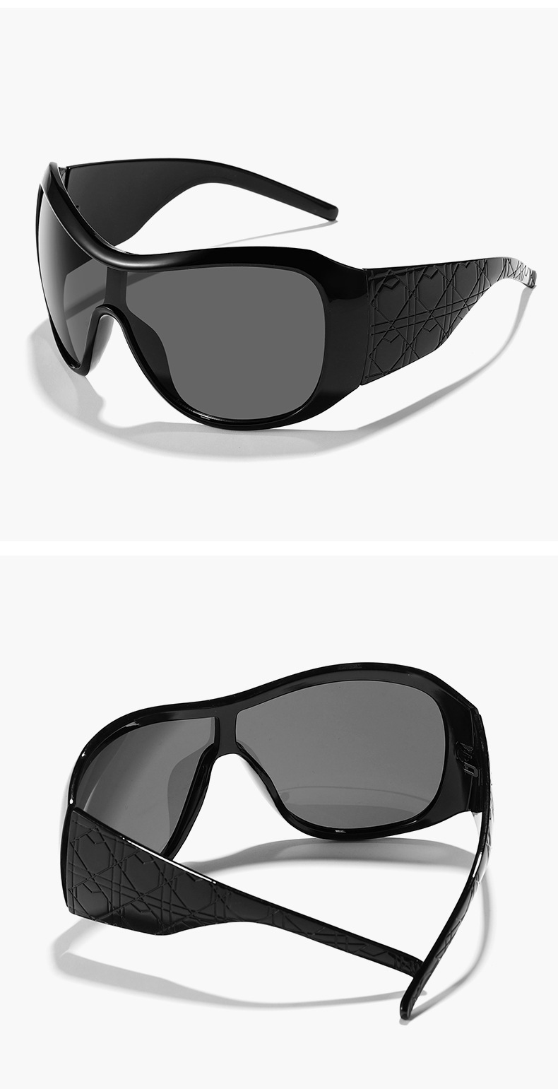 90g Weight Full Frame Glasses Structure Sunglasses Classification Ac, UV400 Protection Lens Material Square Glasses Style Outdoor, Travel Occasion Solid Color Pattern Unisex Gender Retro, Punk Style Grey, Black Color Retro Punk Solid Color Ac UV400 Protection Square Full Frame Women's Sunglasses 9