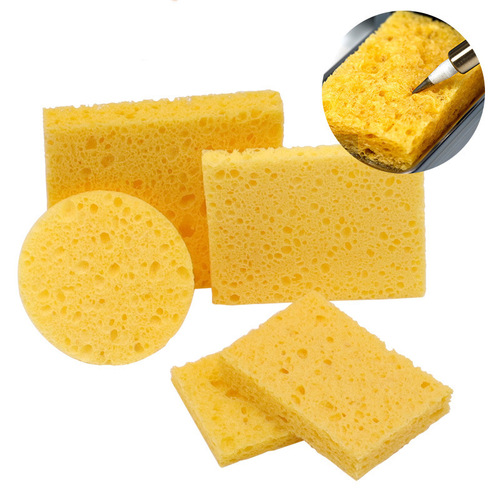 For welding cleaning, use iron wool, soldering iron tip cleaner, soldering station compressed sponge, soldering iron tip cleaning sponge.