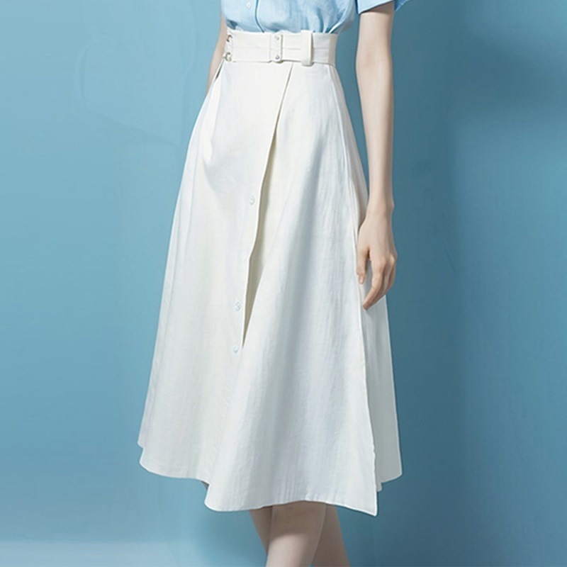 ドーパミンスタイルの年齢を軽減する美しいシャツとスカートスーツ夏の新しいファッション小柄な人向けの完全なセット|undefined