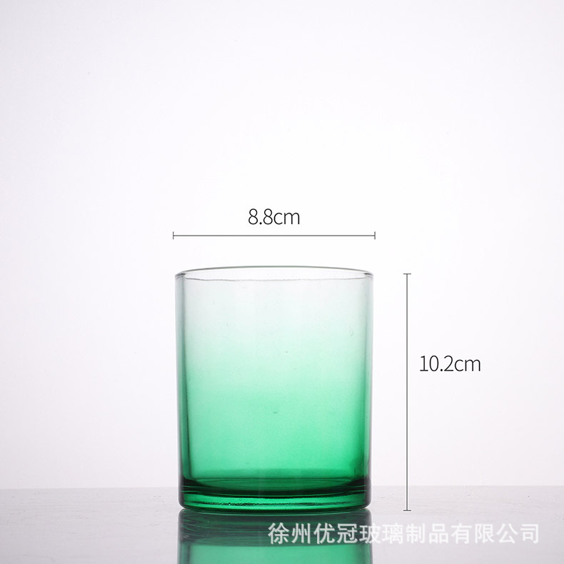 Aromaterapia colorido vela taza al por mayor helado redondo frasco de vidrio con tapa decoración del hogar candelabro adornos