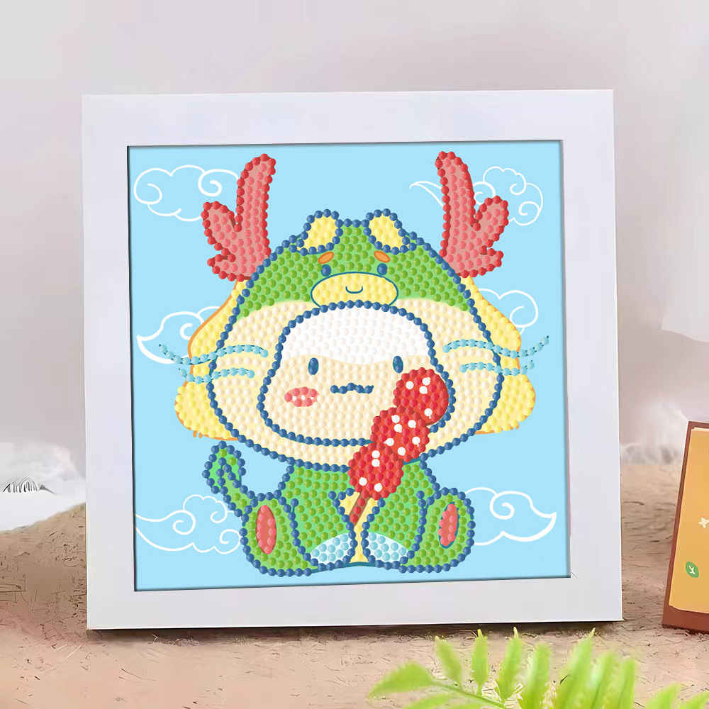 Diamante infantil DIY hecha a mano con material de marco paquete de dibujos animados Sanliou pegatinas de diamante regalo al por mayor pinturas de mampostería