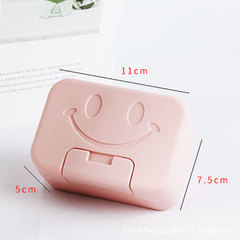 Soap Dispenser without Drilling, Household Cute Lid Soap Box for Student Dormitory Bathrooms, Portable Travel Soap Container