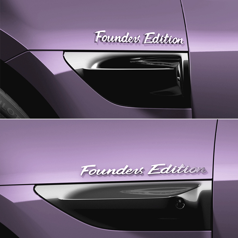 Suitable for the New Su7/Yu7 Founding Edition Car Stickers, Exclusive Number Signature Nameplate, Steering Wheel Sticker Modification Supplies