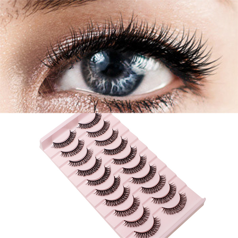 DINGSEN pestañas postizas fábrica transfronteriza suministro estable 10 pares DD deformado pestañas de vacaciones traje de volumen ruso