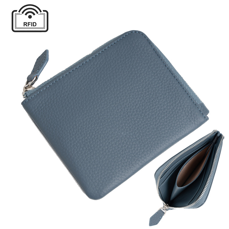 日本式男性財布本革外国貿易牛革ゼロ財布rfid超薄型マルチカードカードバッグ大容量ショルダーバッグ