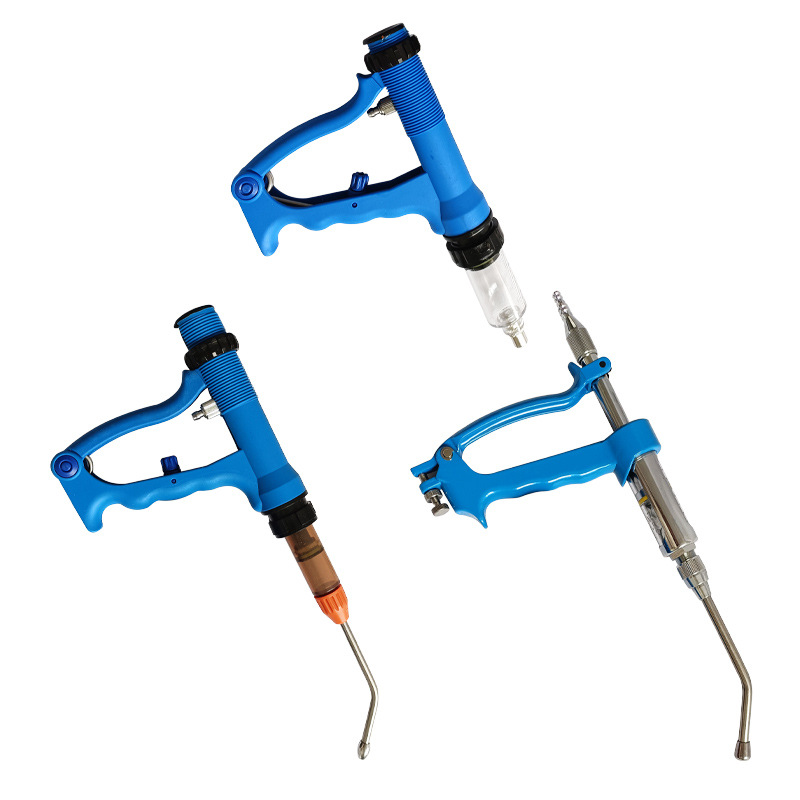 Dispositivo de alimentación de medicamento de llenado continuo ajustable para animales y dispositivo de alimentación de medicamento de llenado continuo para cerdo, ganado y oveja