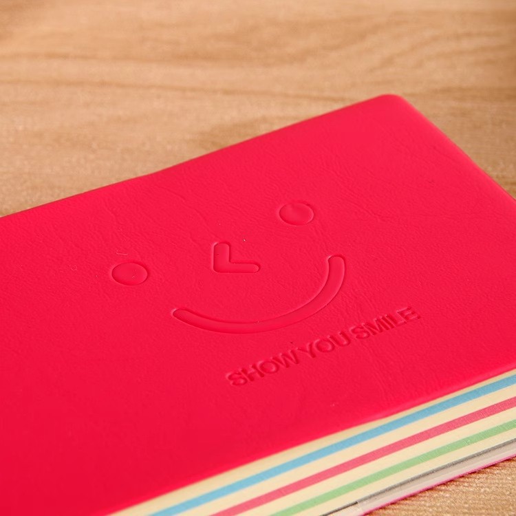 Cutie coreano sonriente cuaderno papelería mini larga cuaderno de notas portátil puede DZLOGO