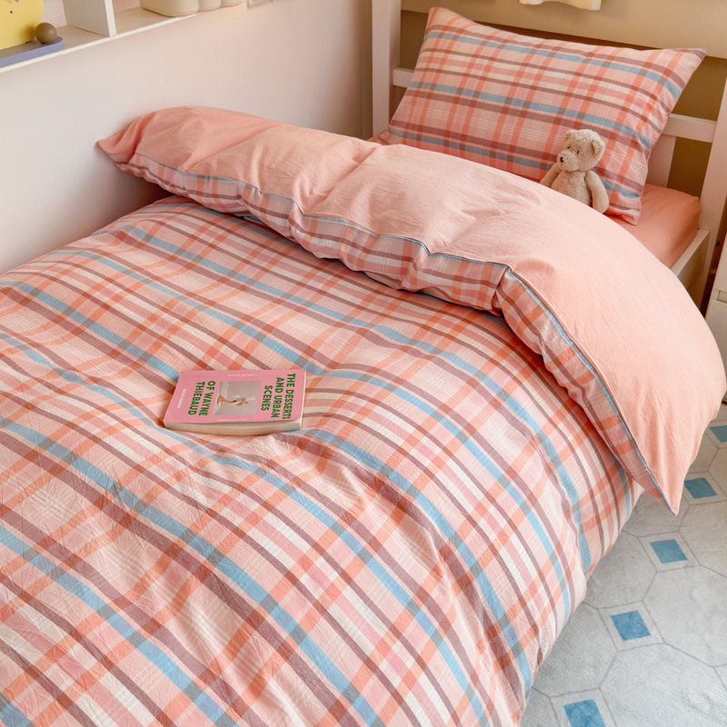 Tejido y lavado con agua Xinjiang algodón estudiantes tres piezas colchón sin aire impreso algodón dormitorio estudiantes piezas necesarias