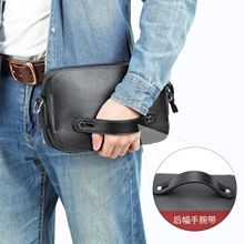 外贸热款真皮男士手拿包时尚通勤两用单肩包高级感男款斜挎包批发