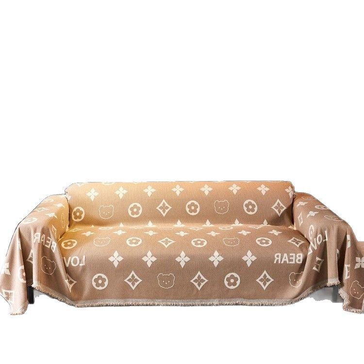 Cubierta de sofá de alta gama de lujo ligero moderno, cubierta completa, funda de sofá a prueba de gato de chenilla universal de cuatro estaciones, funda de sofá, manta de sofá