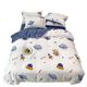 Four-piece set of pure cotton cotton 100 boys cartoon bed linen quilt bedding children's single bed hat three-piece set