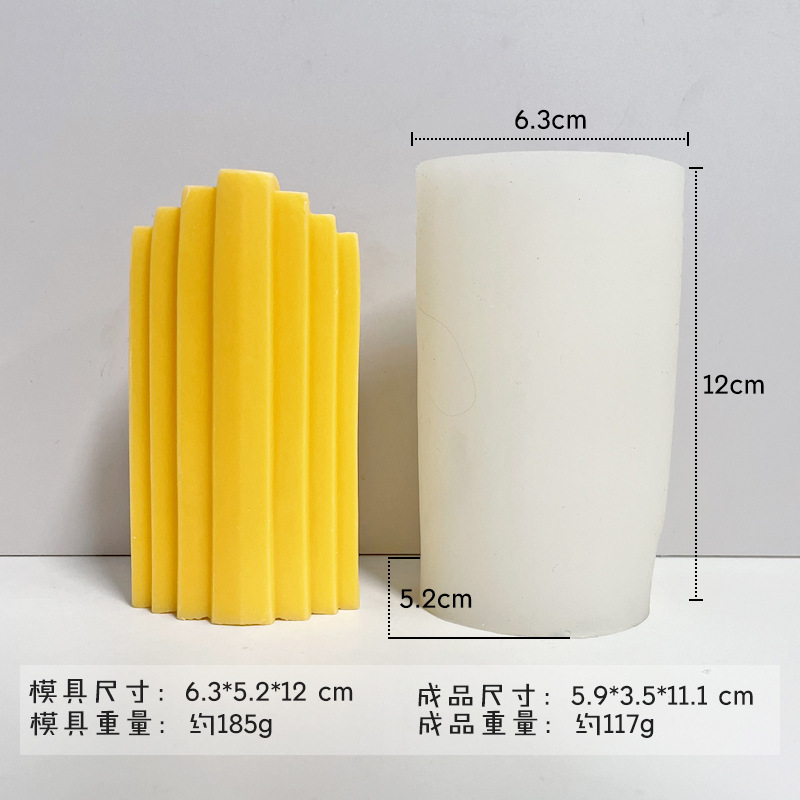 Jiahuimei DIY geométrica silicona vela molde cilíndrico jabón hecho a mano fragante piedra yeso decoración abrasivo herramienta