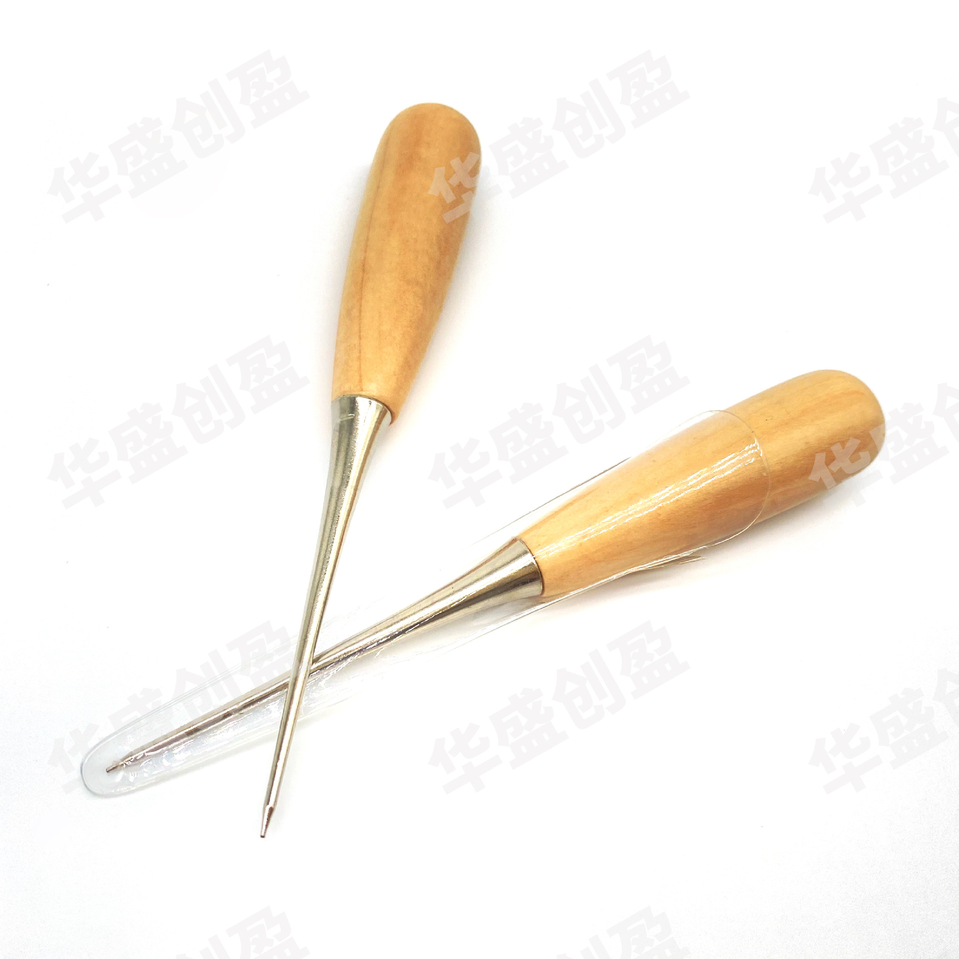 带护套锥子 家用实木锥子 DIY缝纫辅料用锥子 皮具布艺打孔千枚通-阿里巴巴