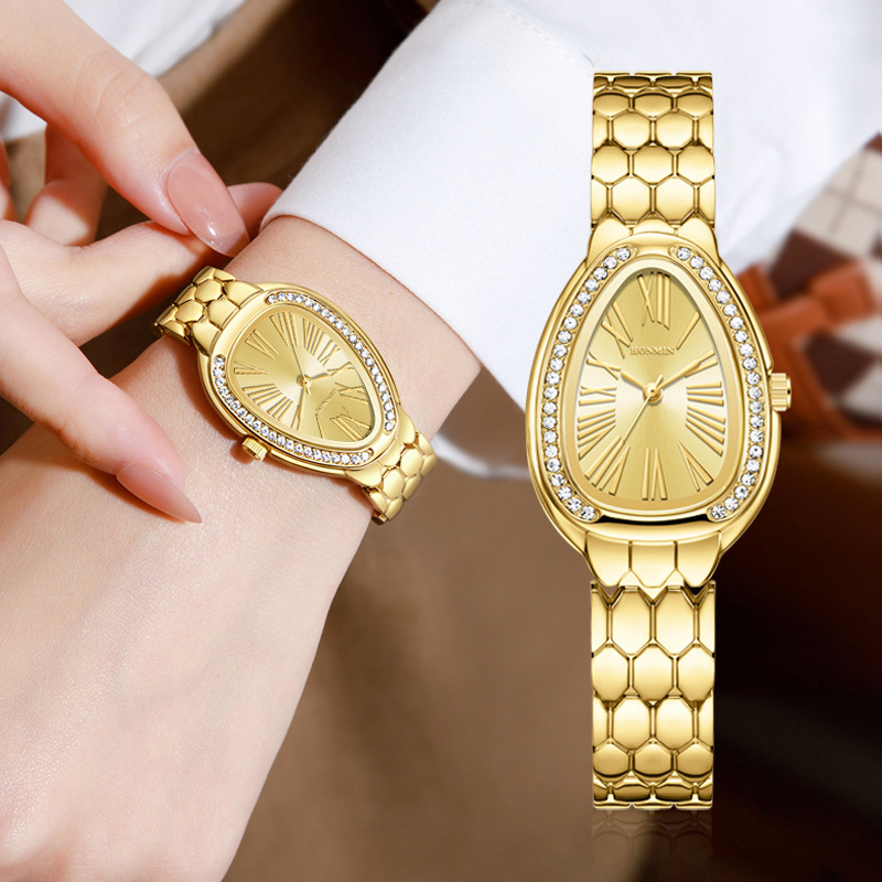 HONMIN (Cross-border trading), (Wholesale), fashionable swiss watch, waterproof steel belt, quartz watches, women's watch
