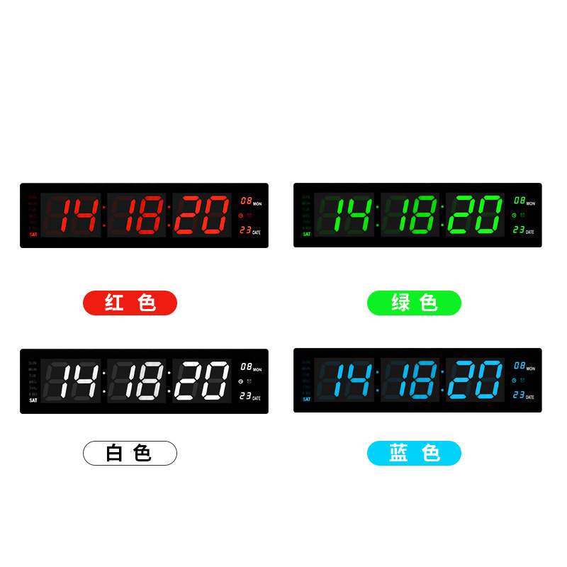 現代壁掛け時計デジタルledデジタル電子時計寝室客間万年暦時計時計目覚まし時計卸売り|undefined