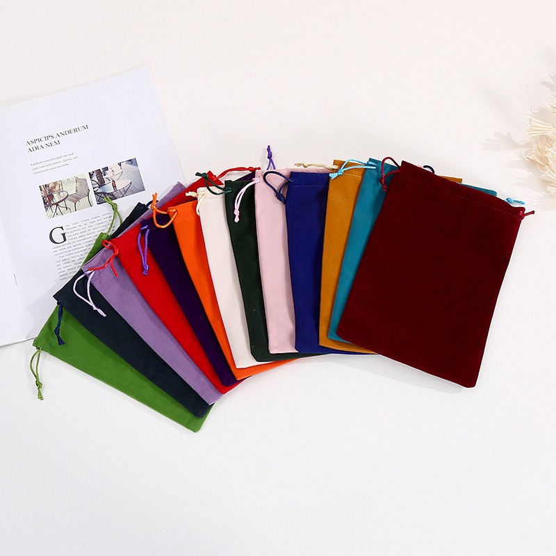Bolsas de tela de terciopelo, bolsas de tela de terciopelo cerradas, joyas, bolsas de tela de terciopelo de alta calidad, cuerdas coreanas image 5