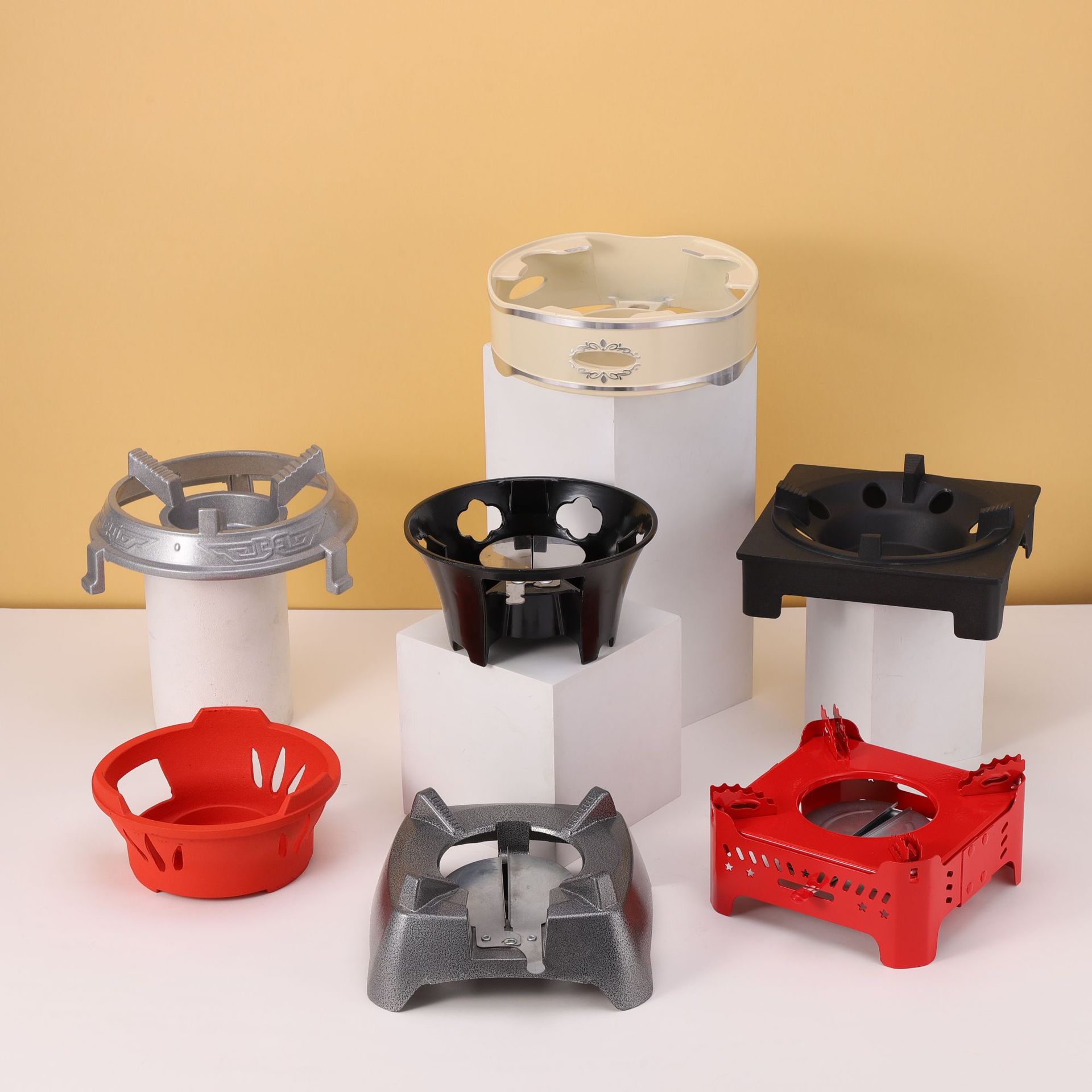 酒精炉架固体酒精炉便携小火锅酒精圆炉加厚餐厅家用干锅锅炉热菜