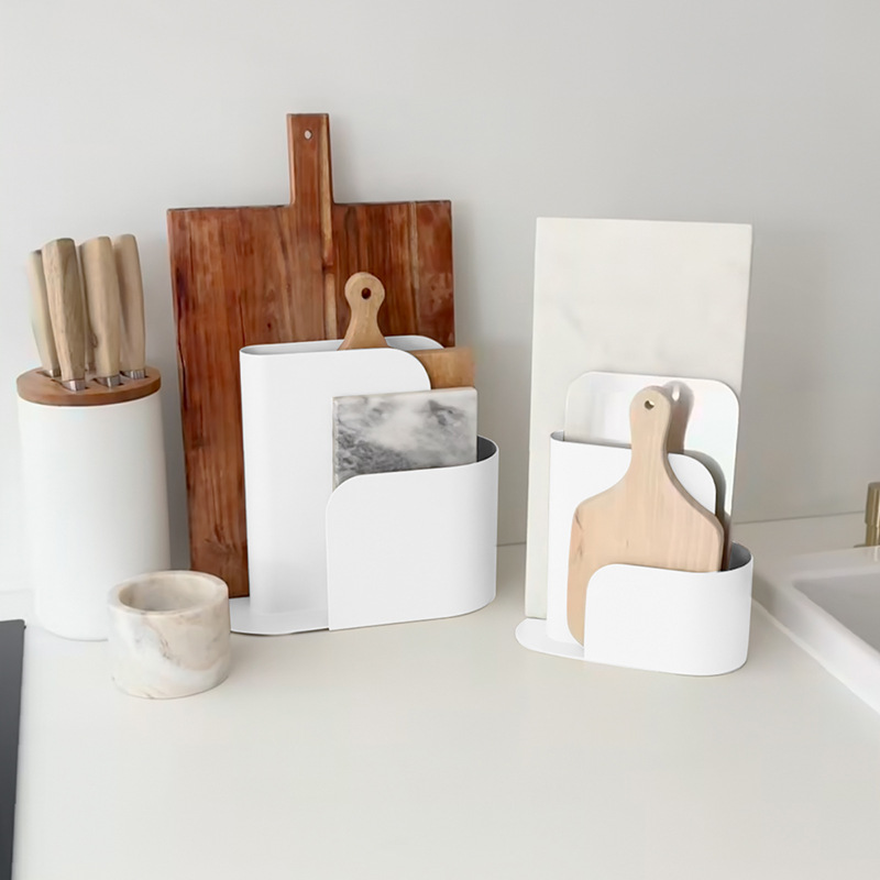 Amazon nuevo estilo ins cocina simple estante de tablero adhesivo cocina estilo crema estante de tabla de cortar estante de tabla de cortar