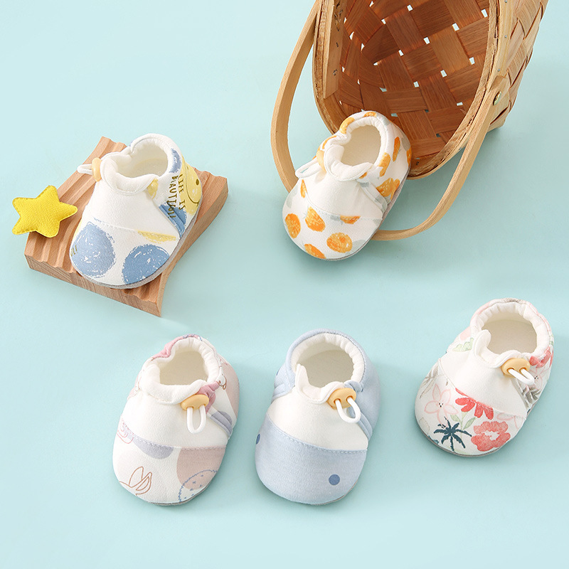 Baby Shoes for Men and Women, Soft-Soled Cloth Shoes, Pre-Step Shoes, Foot Covers, Spring and Summer Non-Slip Floor Shoes 6-8-9-9 Months