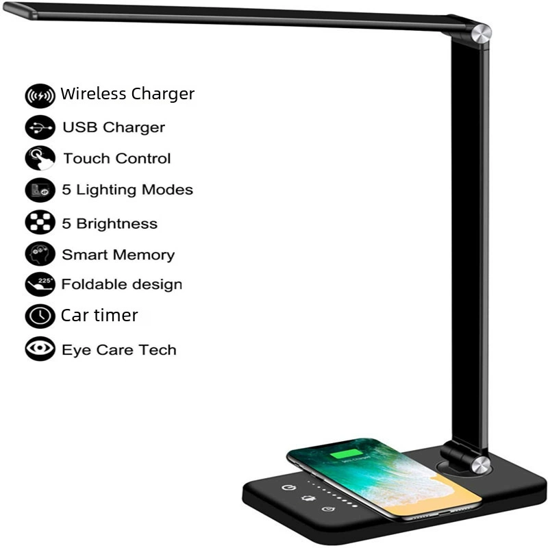 LED-беспроводная настольная лампа, складная сенсорная подсветка для учеников начальной школы для спальни, фонарь для кровати, защита глаз