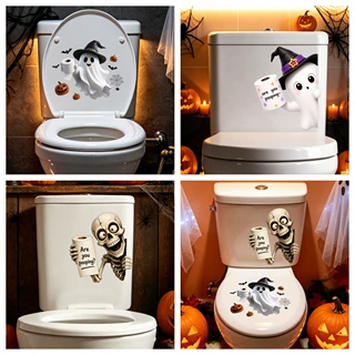 万圣节马桶贴纸自粘防水浴室马桶盖装饰贴墙面装饰Halloween