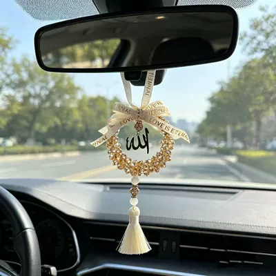 high-end car pendant, crystal: Car hanging - champagne-color