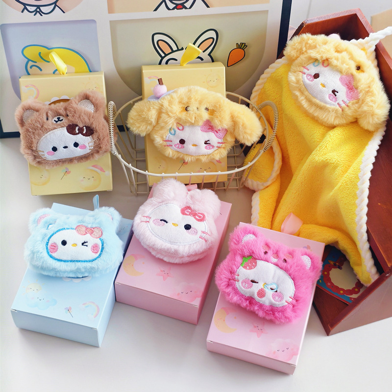 Souvenir Coral Velvet Towel Cartoon Stereo Hand Towel Full Moon Gift Wedding Shop Holiday Event Kindergarten Return Gift