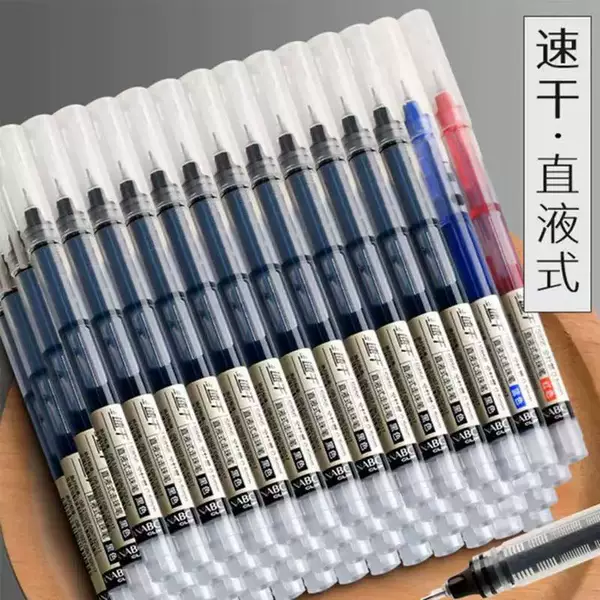 Direct Liquid Ball Pen Gel Pen Quick-drying Large Capacity 0.5mm Black Needle Head Student Daily Brush Pen
