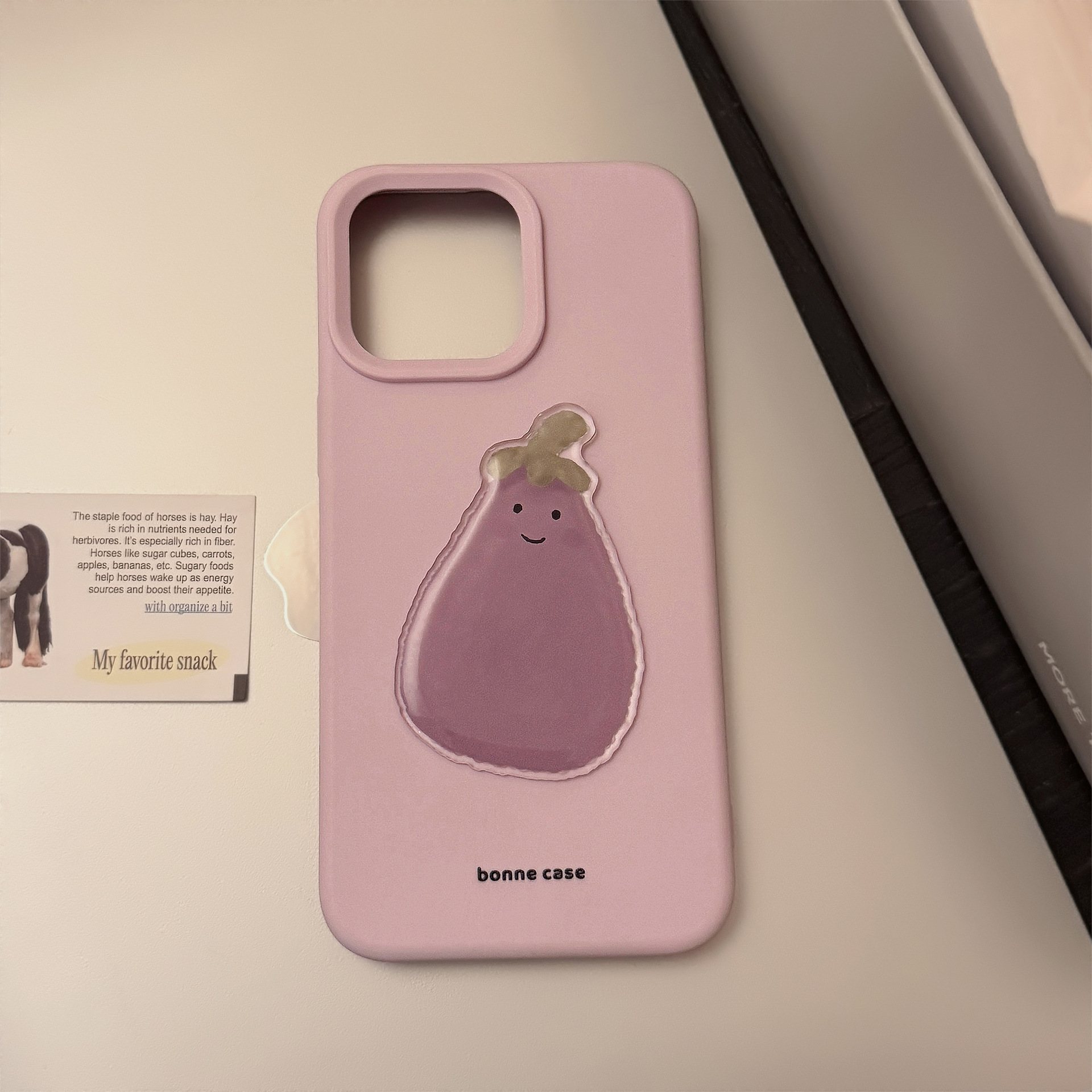 Simple y linda berenjena morada para Apple 16promax funda para teléfono de silicona iPhone15/14 niñas 13p