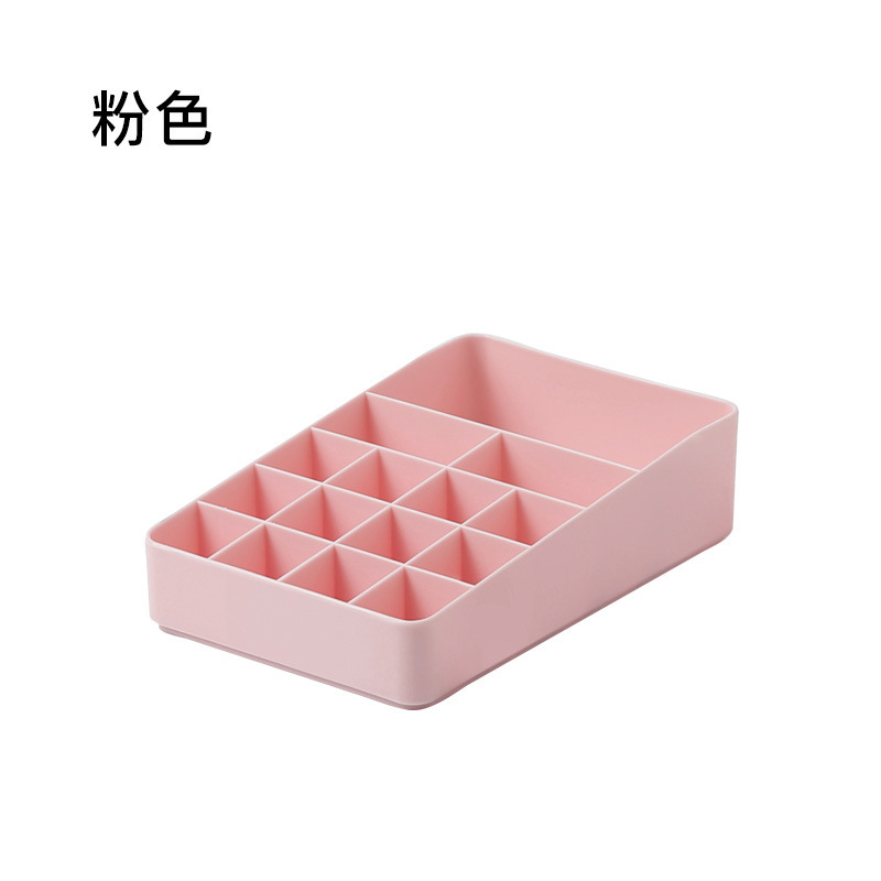 Caja de tocador de escritorio compartimiento caja de almacenamiento de cosméticos caja de joyería de plástico caja de lápiz labial caja de esmalte de uñas creativo al por mayor