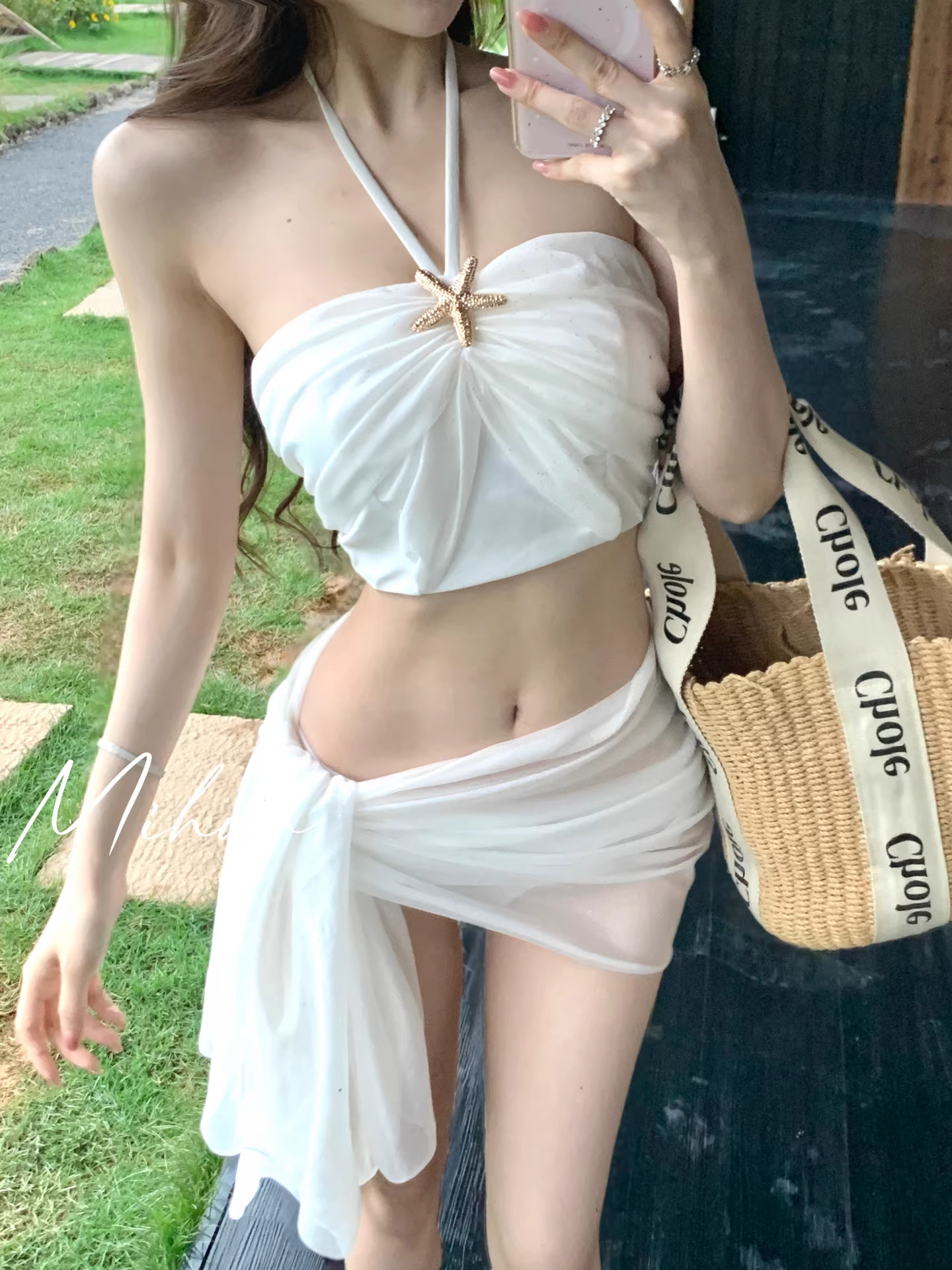 Beautiful Women's Swimwear with a High-End Feel, 2026 New Model, Super Fairy-Like, Sexy and Pure Bikini Three-Piece Set for Seaside Vacation