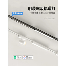 Dali协议超薄明装磁吸轨道灯白色磁吸灯客厅无主灯照明照明新款线