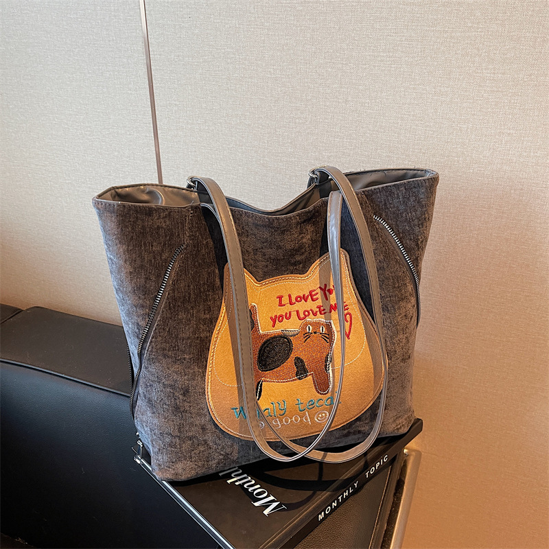 Mochila popular de este año para mujeres 2024 nuevo otoño de alta calidad galletas gatos tote bolsas de hombro de gran capacidad
