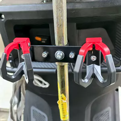 Meal Delivery Fixed Rack, Other Electric Vehicle Accessories - umbrella-pole-fixed-black-and-red-double-ended-takeout-hook-2-models