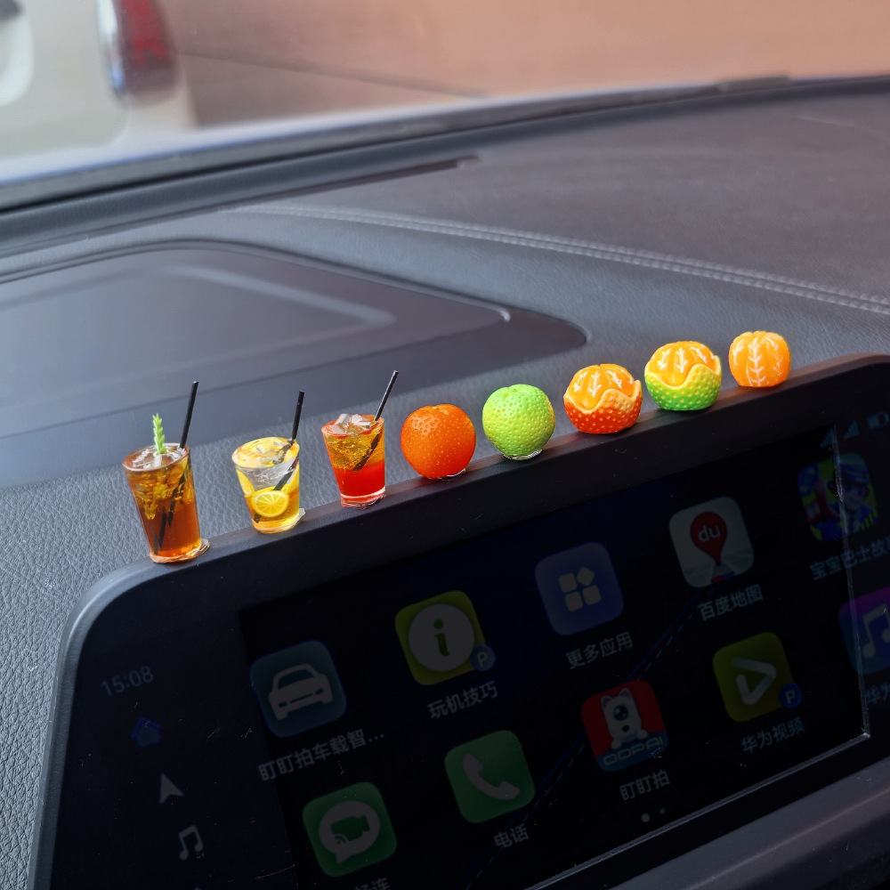 Adornos de coche de la serie de café americano, decoración de la pantalla de la consola central del coche, suministros de coche, mini adornos pequeños