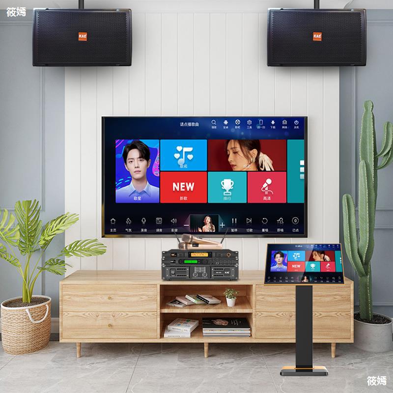 英国KAE  家庭KTV音响套装卡拉OK点歌一体机专业舞台演出设备全套|ru