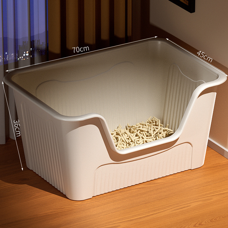 猫砂盆特大号全開放式半閉鎖トイレ高防外スプラッシュ特巨大糞盆メイン猫砂盆|undefined