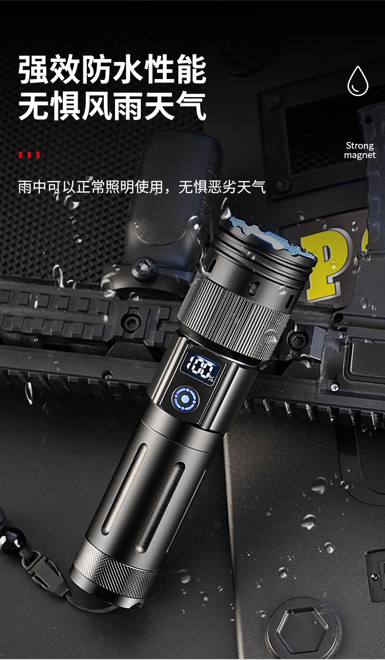 2026 New Model High-Capacity Tactical Flashlight, Ultra-Bright Outdoor Rechargeable Portable Long-Range High-Power
