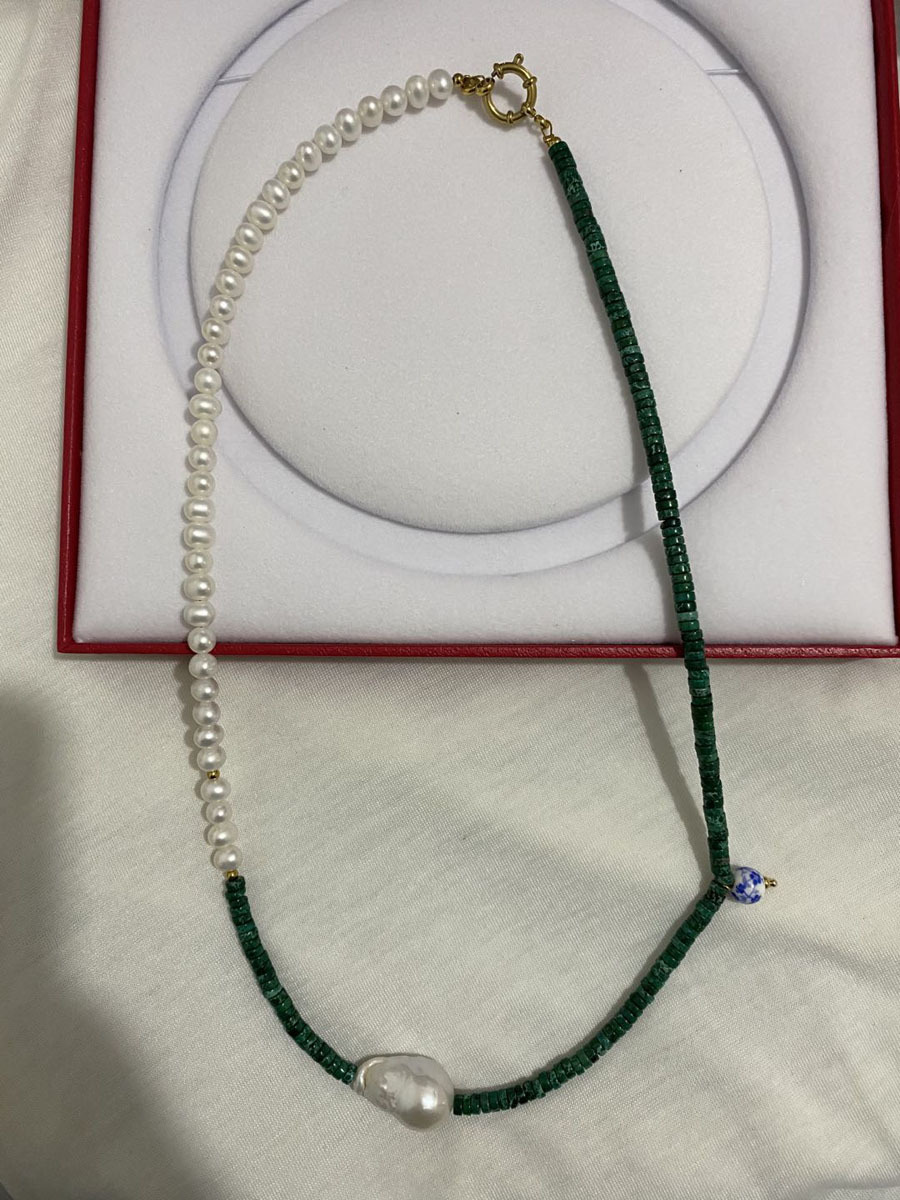 32g Weight Bracelets, Necklace Classification 2 PCS/Package Quantity Holiday, Daily Occasion Beaded, Freshwater Pearl, Titanium Steel Material Geometric Pattern Women's Gender Casual, Simple Style Style 2 PCS/Package Beaded Freshwater Pearl Titanium Steel Freshwater Pearl Jewelry Sets 6