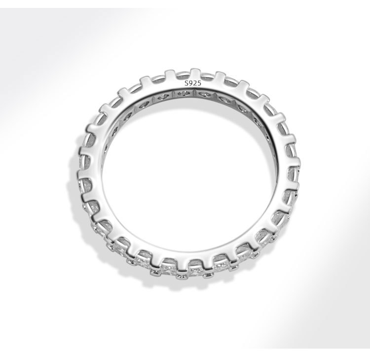 3g Weight High Carbon Diamond Inlay Material Rings Classification 925 Sterling Silver High Carbon Diamond Geometric Rings 925 Sterling Silver Rings