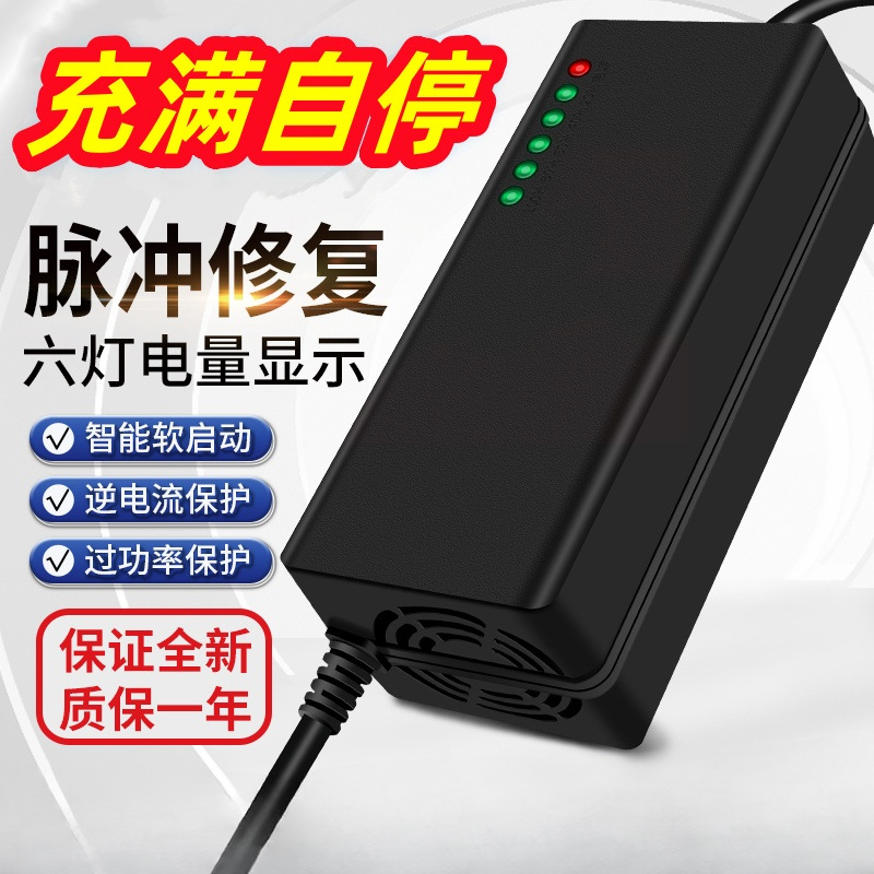 适用雅迪电动车电瓶充电器48V12AH60V72V20A新国标插头石墨烯通用