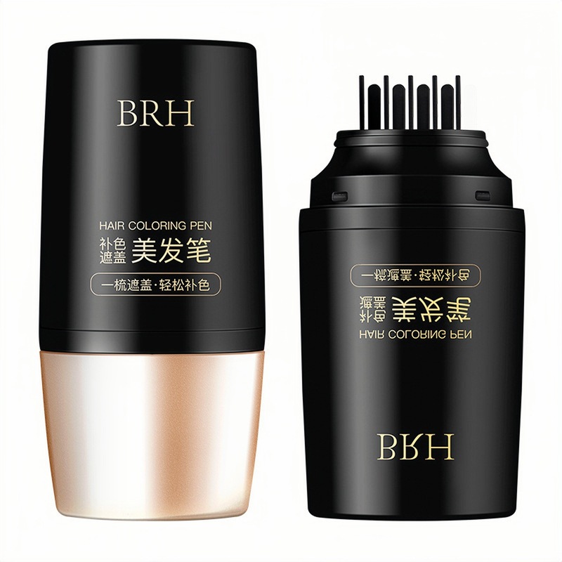 BRH ヘアスタイリングスティックホワイトカバー使い捨てヘアスタイリングペン植物ヘアスタイリングスティックブラックピュアヘアシームカバーコーム|undefined