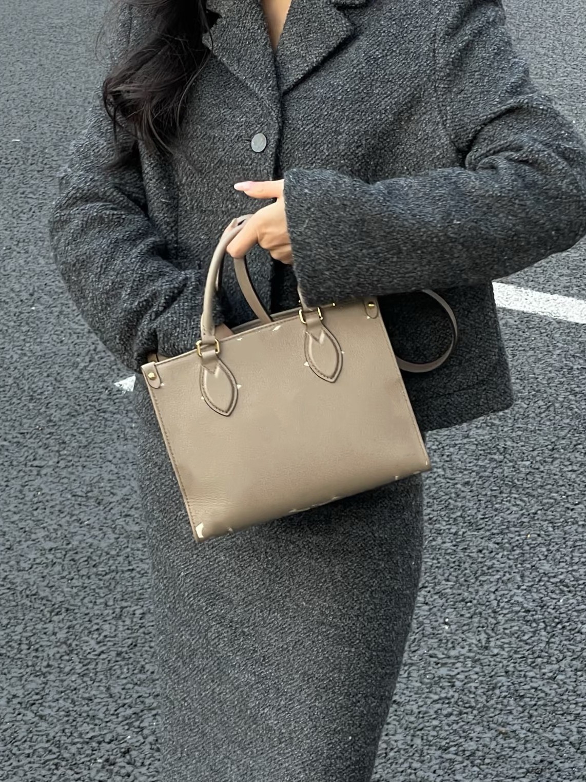 驴家丛林包大象灰onthego简约大容量单肩手提托特包真皮女包